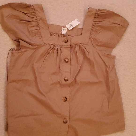 Gap Squareneck Button-Front Top - Picture 2 of 5